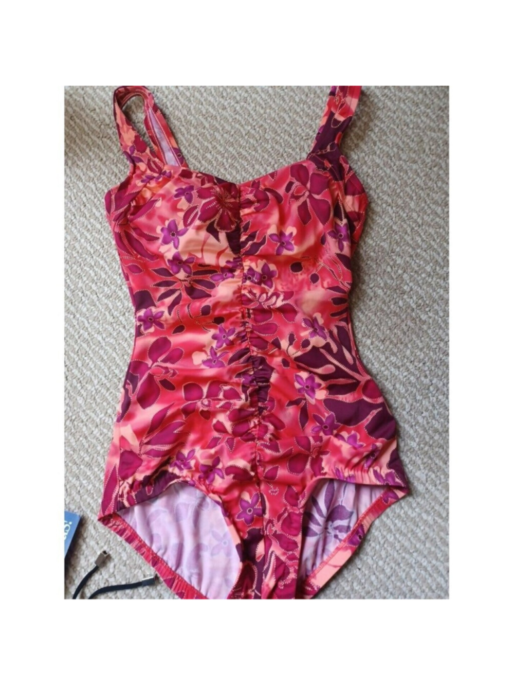 Vtg‎ 60S Maxine Of Hollywood Shirred One piece Swimsuit sz 8